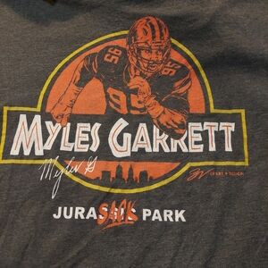 myles garrett JuraSACK Park Shirt XXL Cleveland Browns GV Art Design